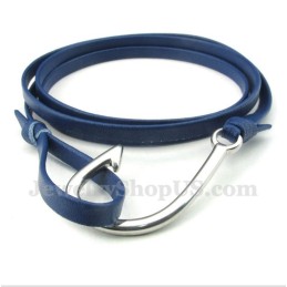 Heren Titanium Leren Armband
