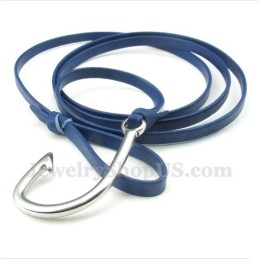 Heren Titanium Leren Armband