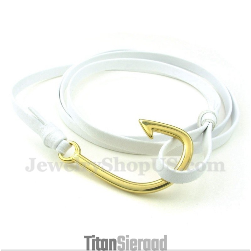 Heren Titanium Leren Armband