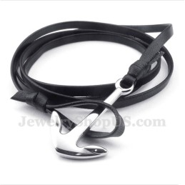 Heren Leren Titanium Armband