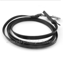 Heren Leren Titanium Armband
