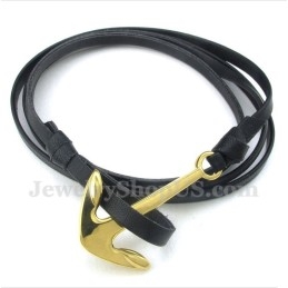 Heren Titanium Leren Armband