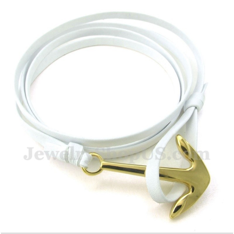 Heren Titanium Leren Armband Heren Titanium Leren Armband