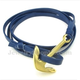 Heren Titanium Leren Armband
