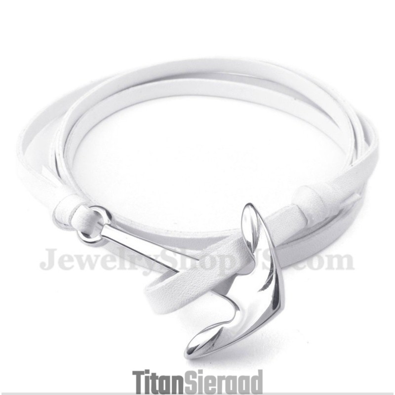 Heren Titanium Leren Armband