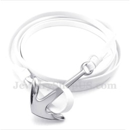 Heren Titanium Leren Armband