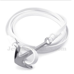 Heren Titanium Leren Armband