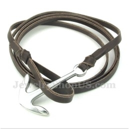 Heren Titanium Leren Armband