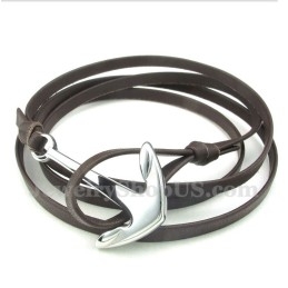 Heren Titanium Leren Armband