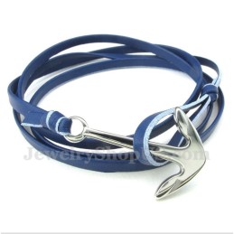 Heren Titanium Leren Armband