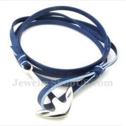 Heren Titanium Leren Armband
