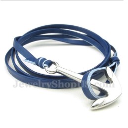 Heren Titanium Leren Armband