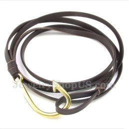 Heren Titanium Leren Armband