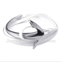 Heren Titanium Leren Ankerarmband