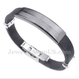 Heren Rubberen Titanium Armband