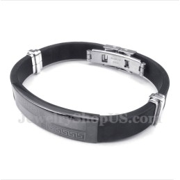 Heren Rubberen Titanium Armband
