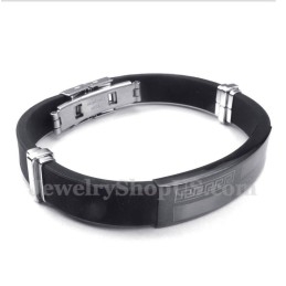 Heren Rubberen Titanium Armband