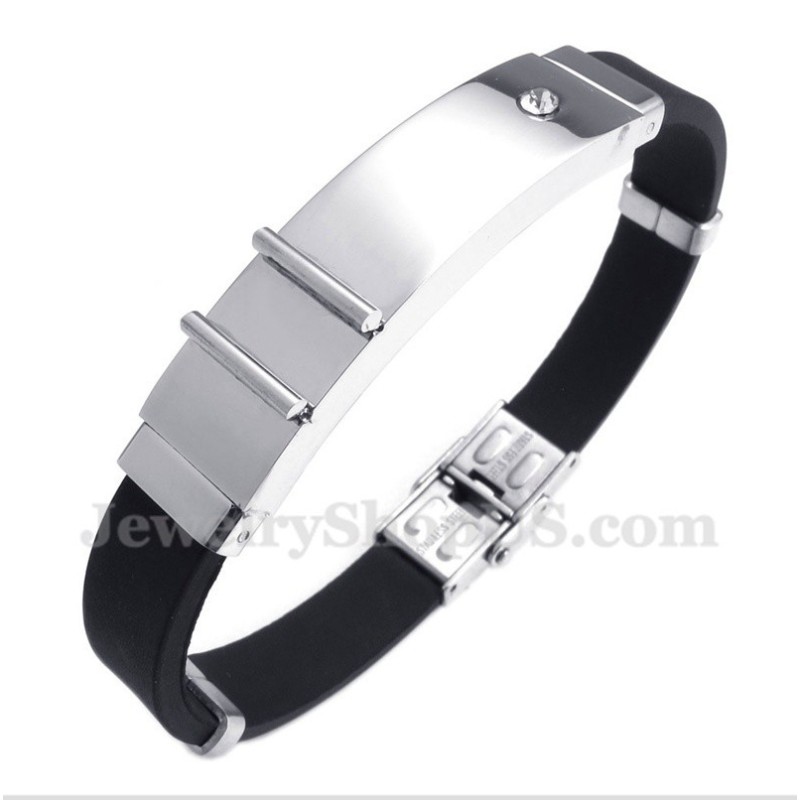 Heren Titanium Rubberen Armband