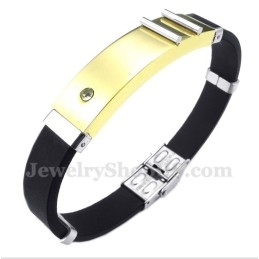 Heren Titanium Rubberen Armband
