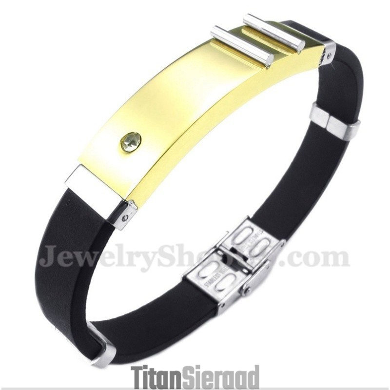 Heren Titanium Rubberen Armband Heren Titanium Rubberen Armband