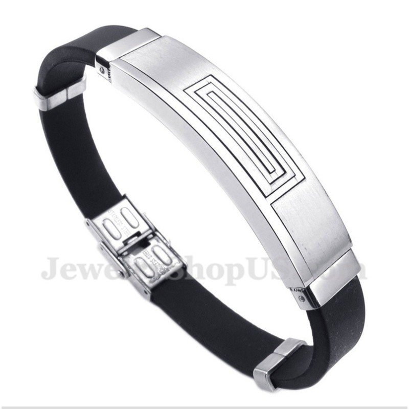 Heren Titanium Rubberen Armband