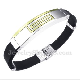 Heren Titanium Rubberen Armband