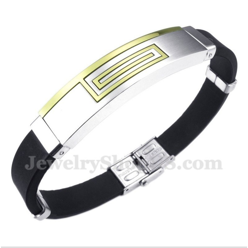 Heren Titanium Rubberen Armband