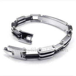 Heren Titanium Zwarte Armband