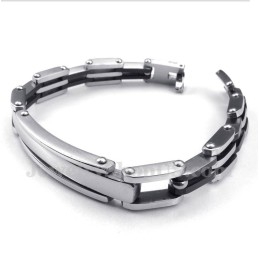 Heren Titanium Zwarte Armband