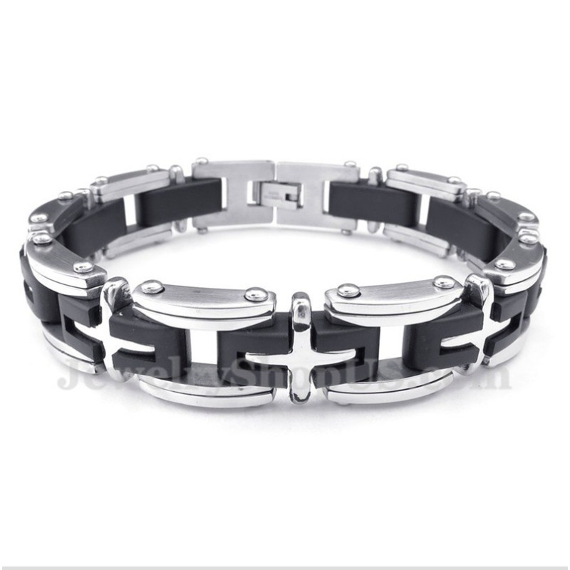 Titanium Kruisarmband Voor Heren