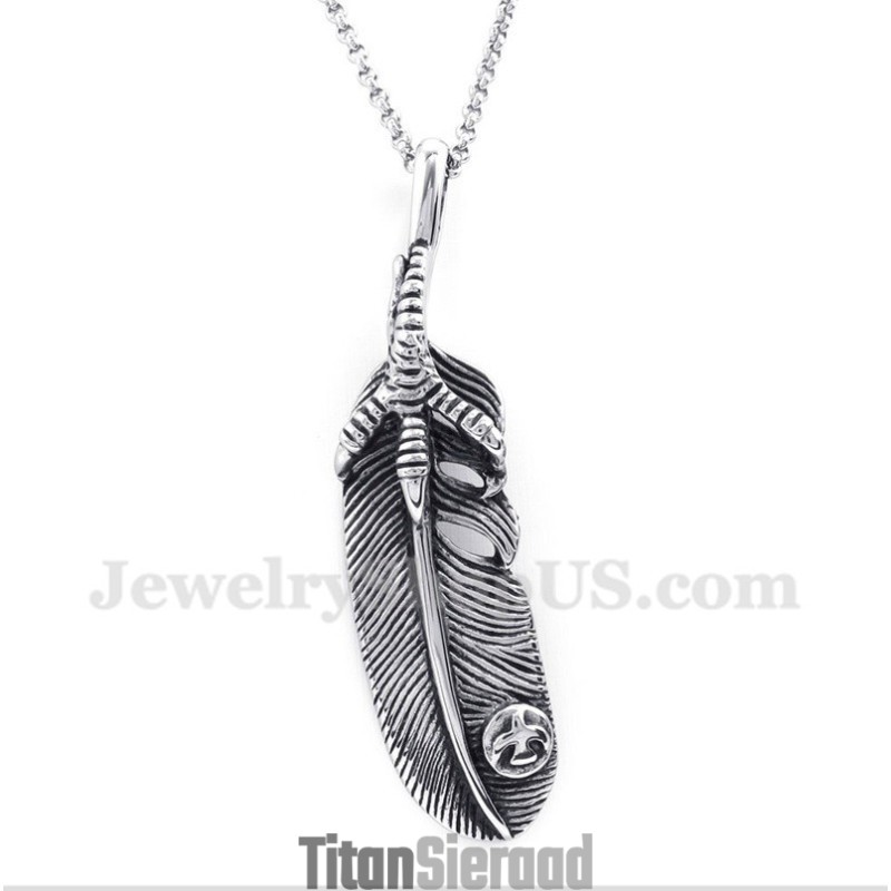 Titanium Veerhanger Voor Heren Met Gratis Ketting Titanium Veerhanger Voor Heren Met Gratis Ketting