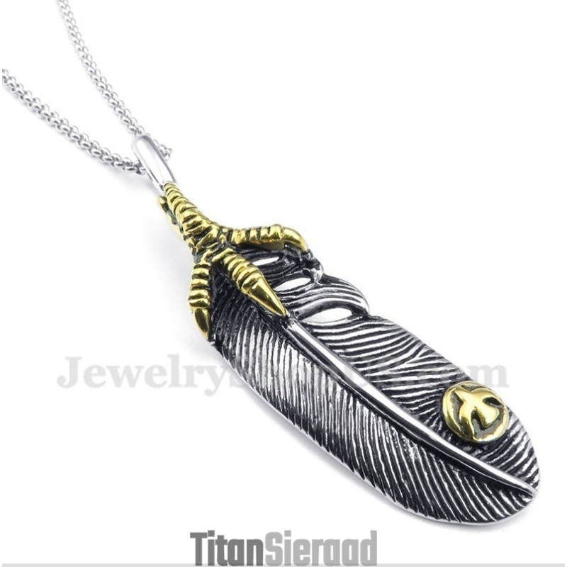 Titanium Veerhanger Voor Heren Met Gratis Ketting Titanium Veerhanger Voor Heren Met Gratis Ketting
