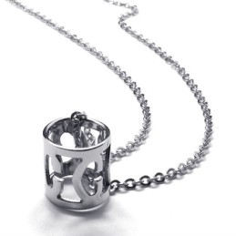 15,4 Inch Titanium Holle Ketting