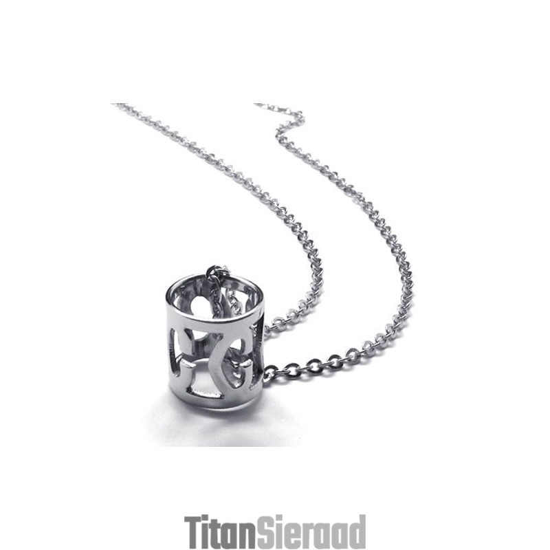 15,4 Inch Titanium Holle Ketting 15,4 Inch Titanium Holle Ketting