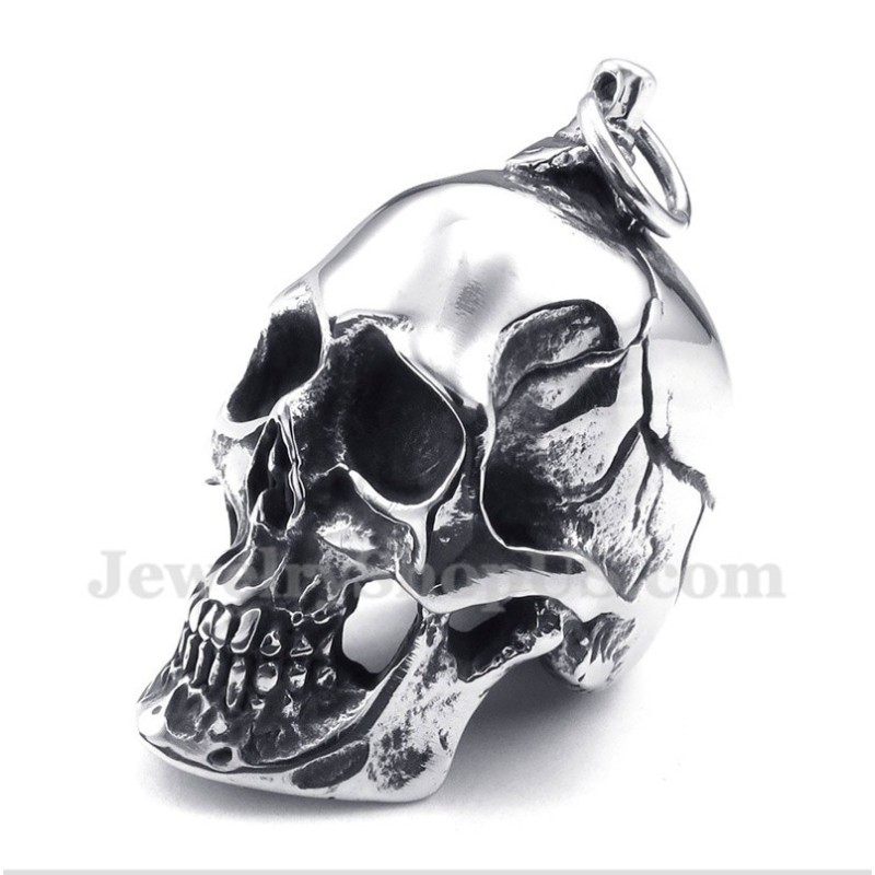 Titanium Schedelhanger Voor Heren Met Gratis Ketting Titanium Schedelhanger Voor Heren Met Gratis Ketting