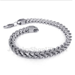 Heren Zilveren Titanium Armband