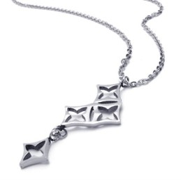 15,4 Inch Titanium Zilveren Sterren Ketting