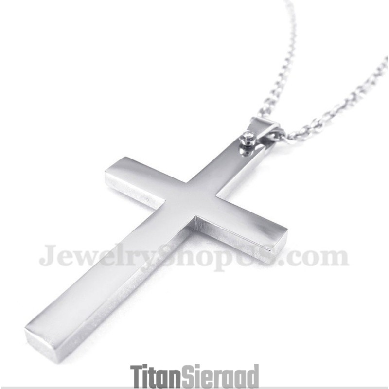 Titanium Kruishanger Voor Heren Met Gratis Ketting