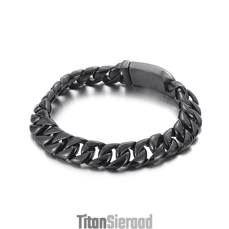 Zwarte Titanium Herenarmband Te Koop