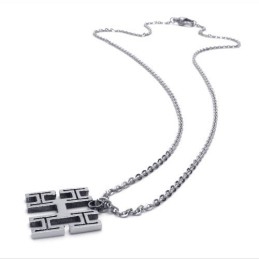 15,7 Inch Titanium Zilveren Ketting