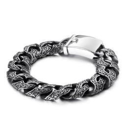 Mode Heren Titanium Armband Met Meerdere Lussen