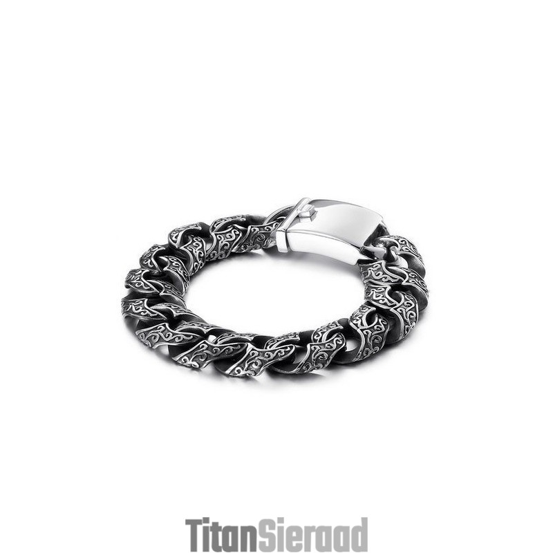 Mode Heren Titanium Armband Met Meerdere Lussen