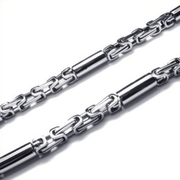 21,9 Inch Titanium Zilveren Cilindrische Ketting