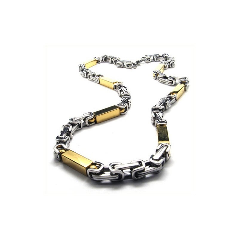 21,7 Inch Titanium Gouden Kubusvormige Ketting