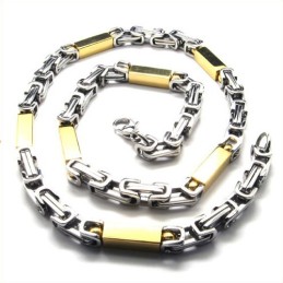 21,7 Inch Titanium Gouden Kubusvormige Ketting