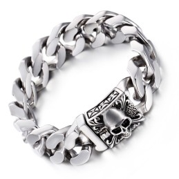 Cubaanse Titanium Kettingarmband, Titanium Schedelarmband Voor Heren