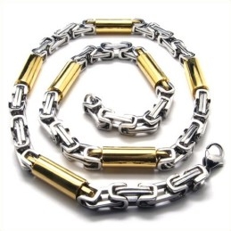 21,9 Inch Titanium Gouden Cilindrische Ketting