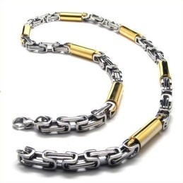 21,9 Inch Titanium Gouden Cilindrische Ketting