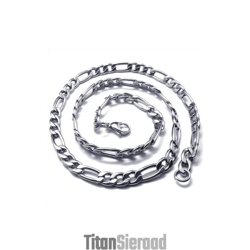 22,4 Inch Titanium Zilveren Eenvoudige Ketting 22,4 Inch Titanium Zilveren Eenvoudige Ketting