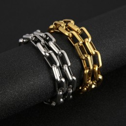 Rock Hip-Hop Vierkante Titanium Armband Voor Heren
